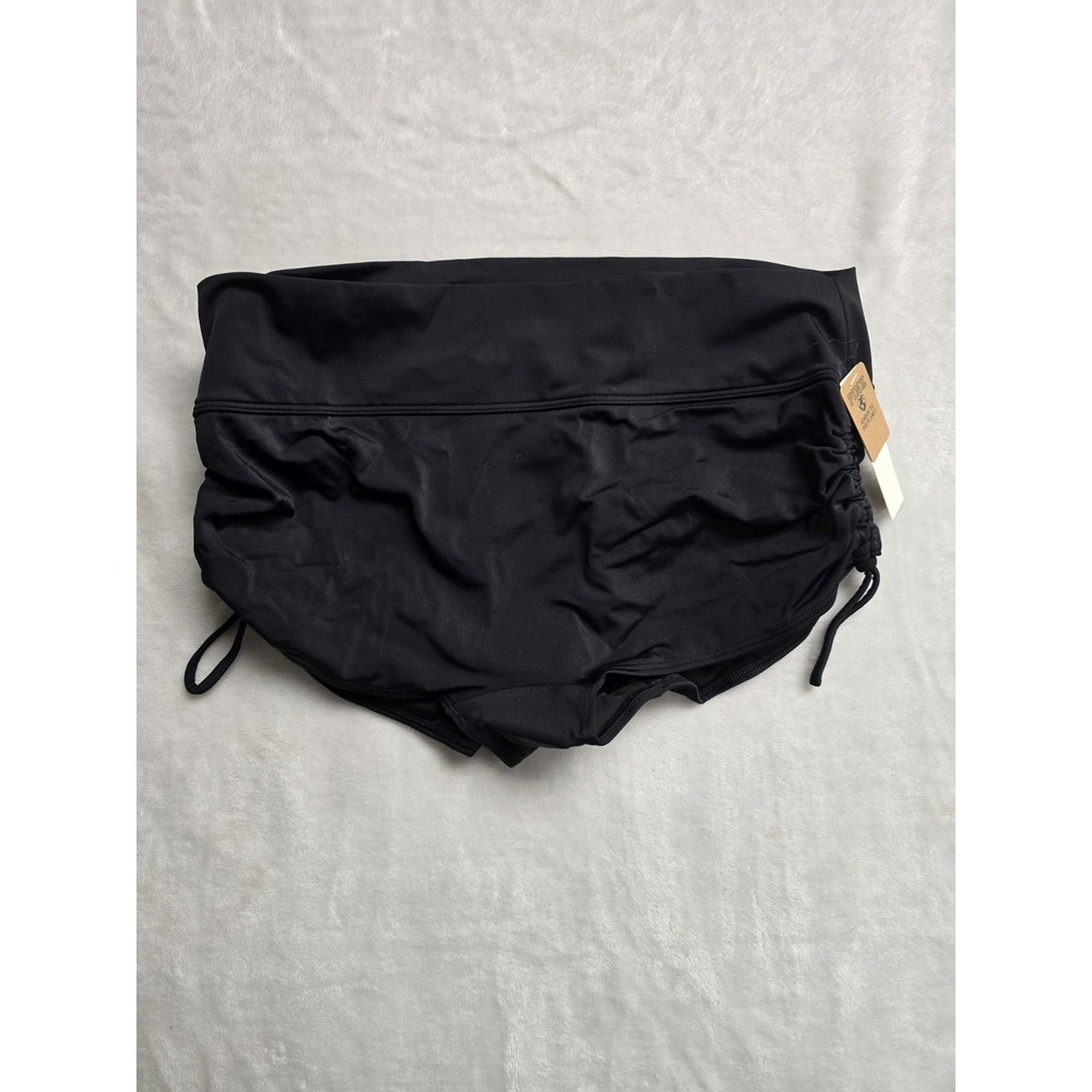 Victorias Secret PINK Black XLarge Hi-waisted Shortie Bikini Bottom Swimsuit New